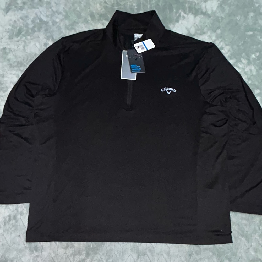 Callaway Hydrofudge Performance Golf 1/4 Zip Pull Over Shirt Men’s XL Black